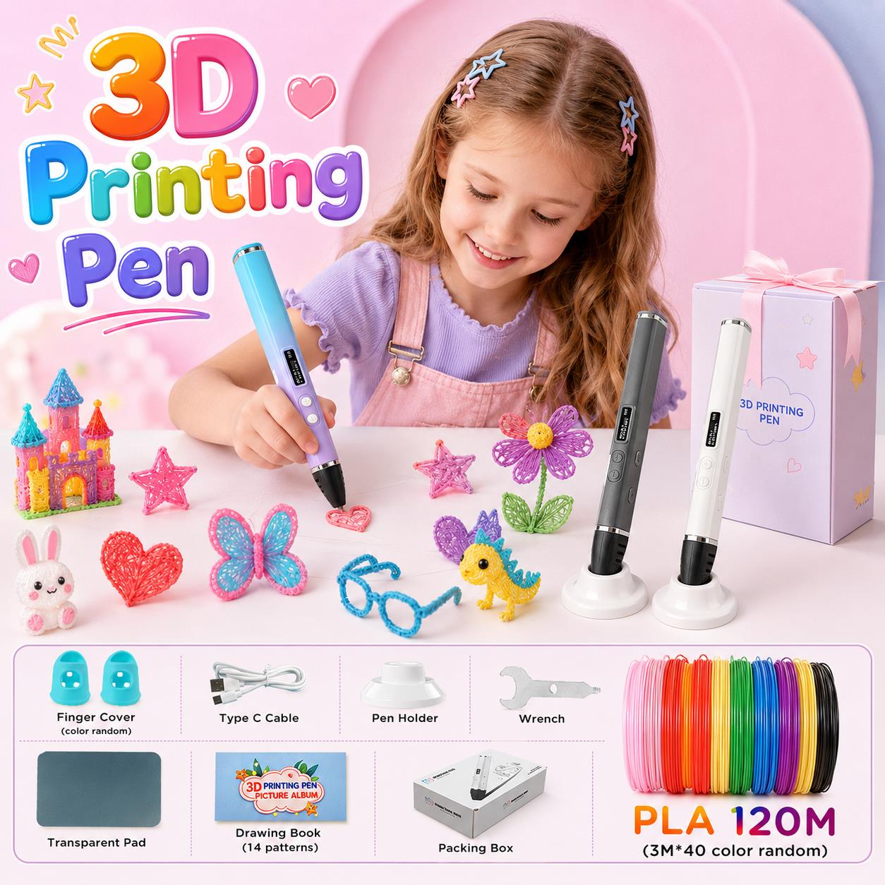 3D Printing Nylon Filament - Caneta de Impressão 3D para Crianças