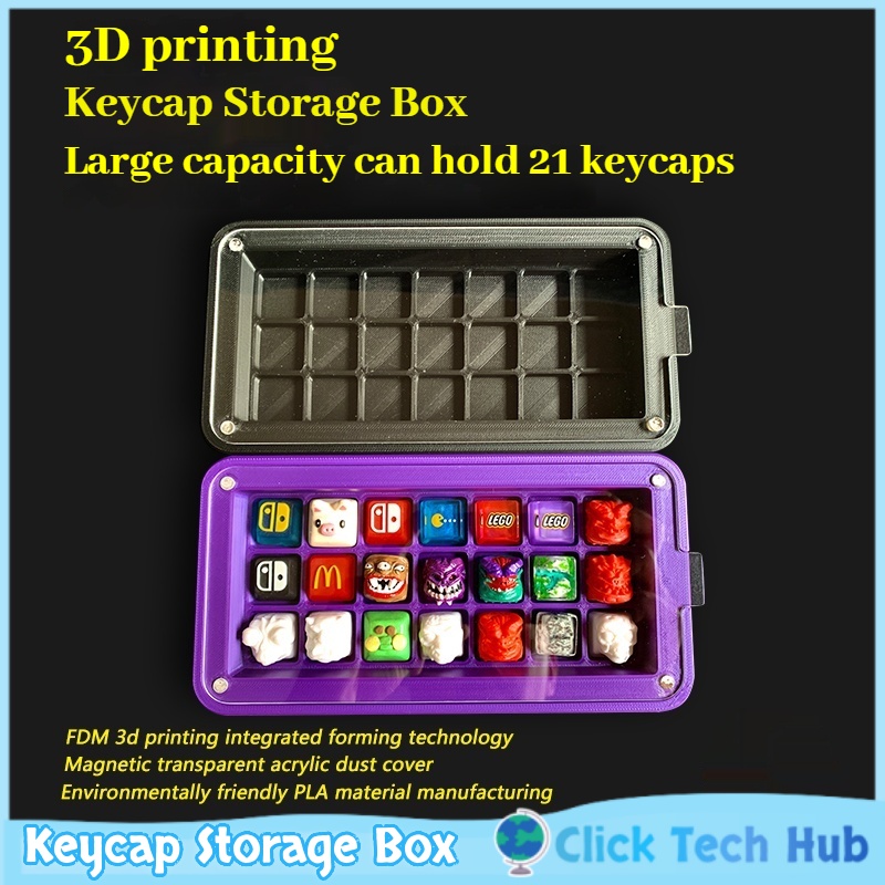 3D Printing Keycaps - 3d impresso keycap caixa de armazenamento