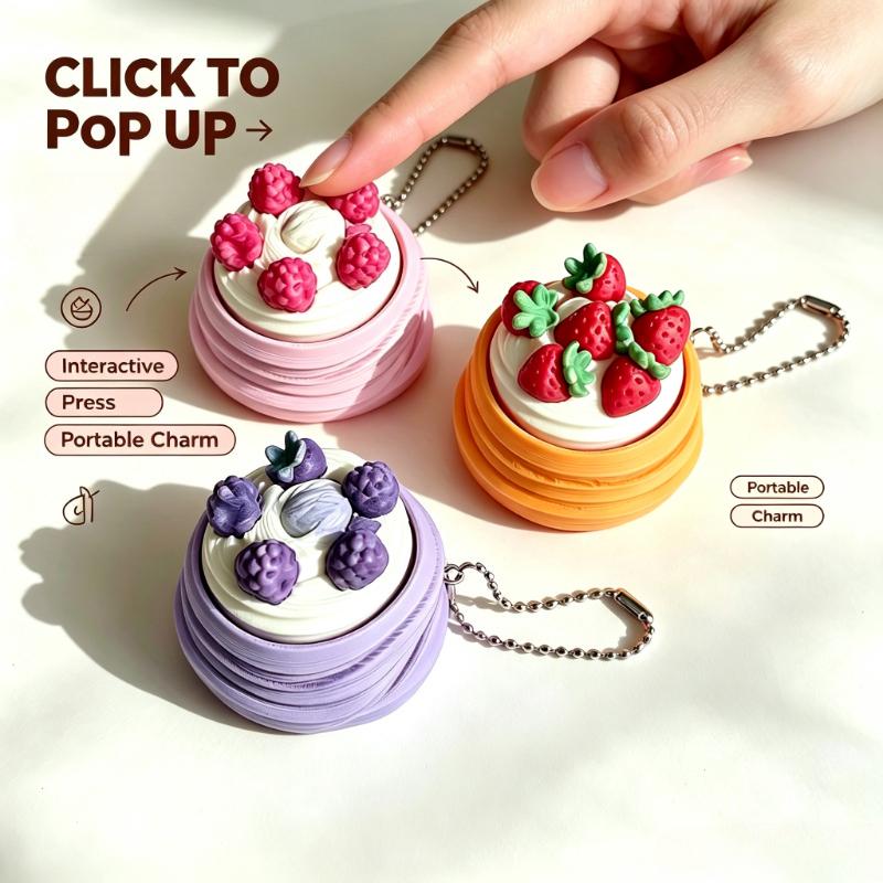 3D Printing Ptc - Chaveiro Fidget Clicker Portátil com Som
