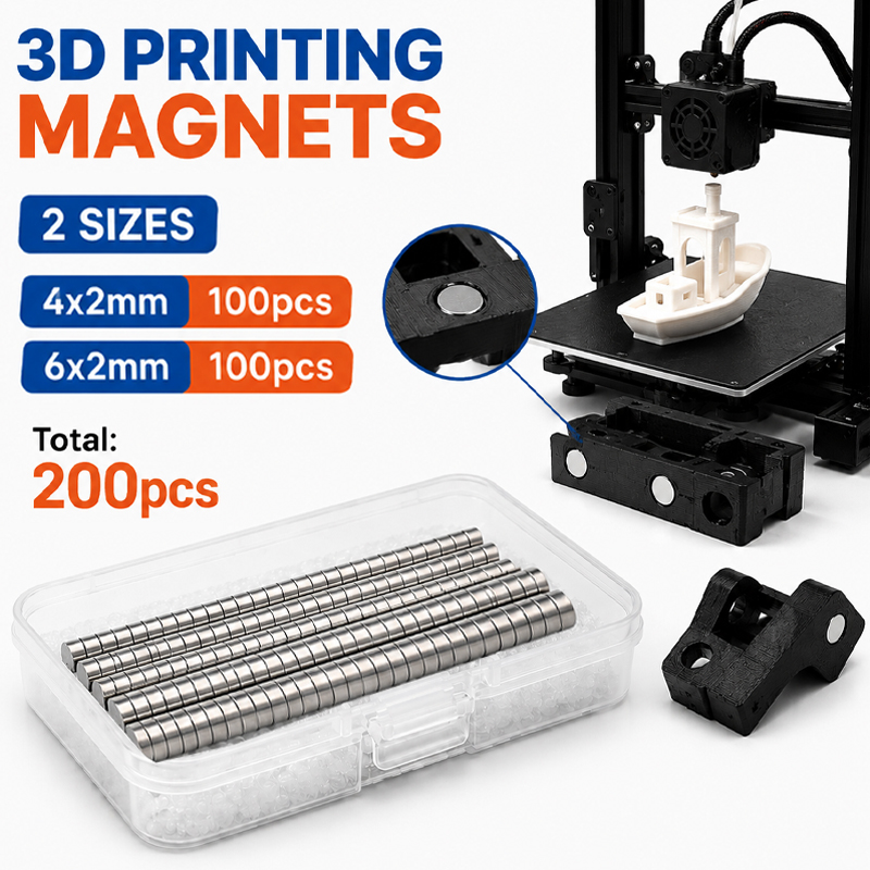 3D Printing Process - Kit de ímãs para impressão 3D