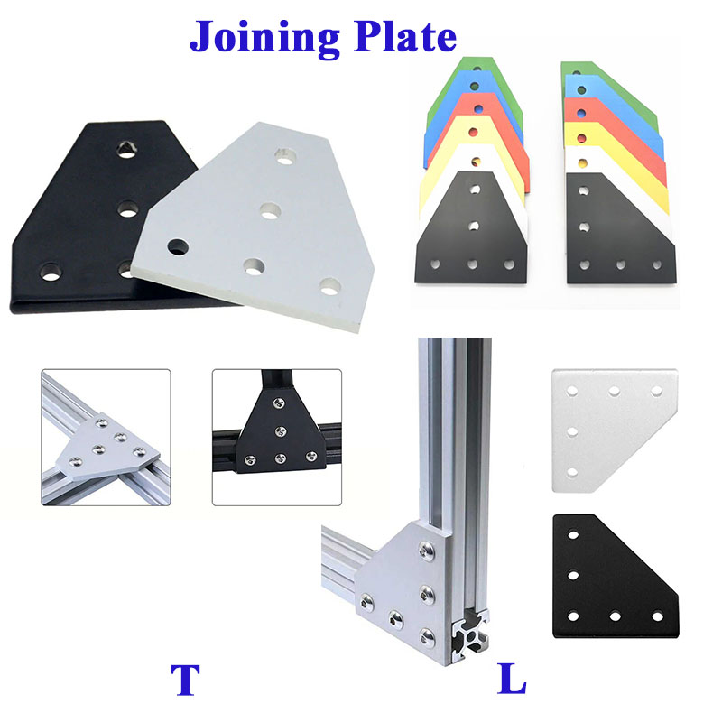 2 pçs 5 buraco 90 graus placa  - V Slot Aluminum Extrusion avaliação e preço