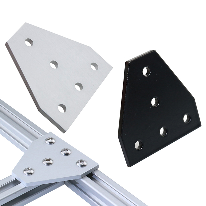 2 pçs 5 buraco 90 graus placa  - V Slot Aluminum Extrusion avaliação e preço