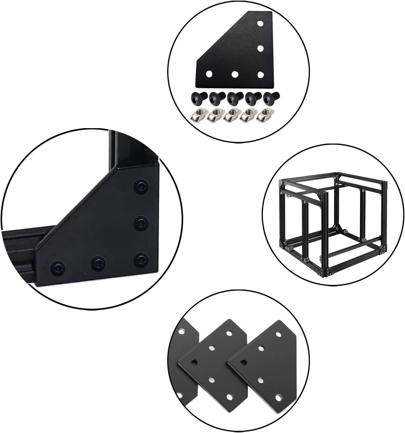2 pçs 5 buraco 90 graus placa  - V Slot Aluminum Extrusion avaliação e preço