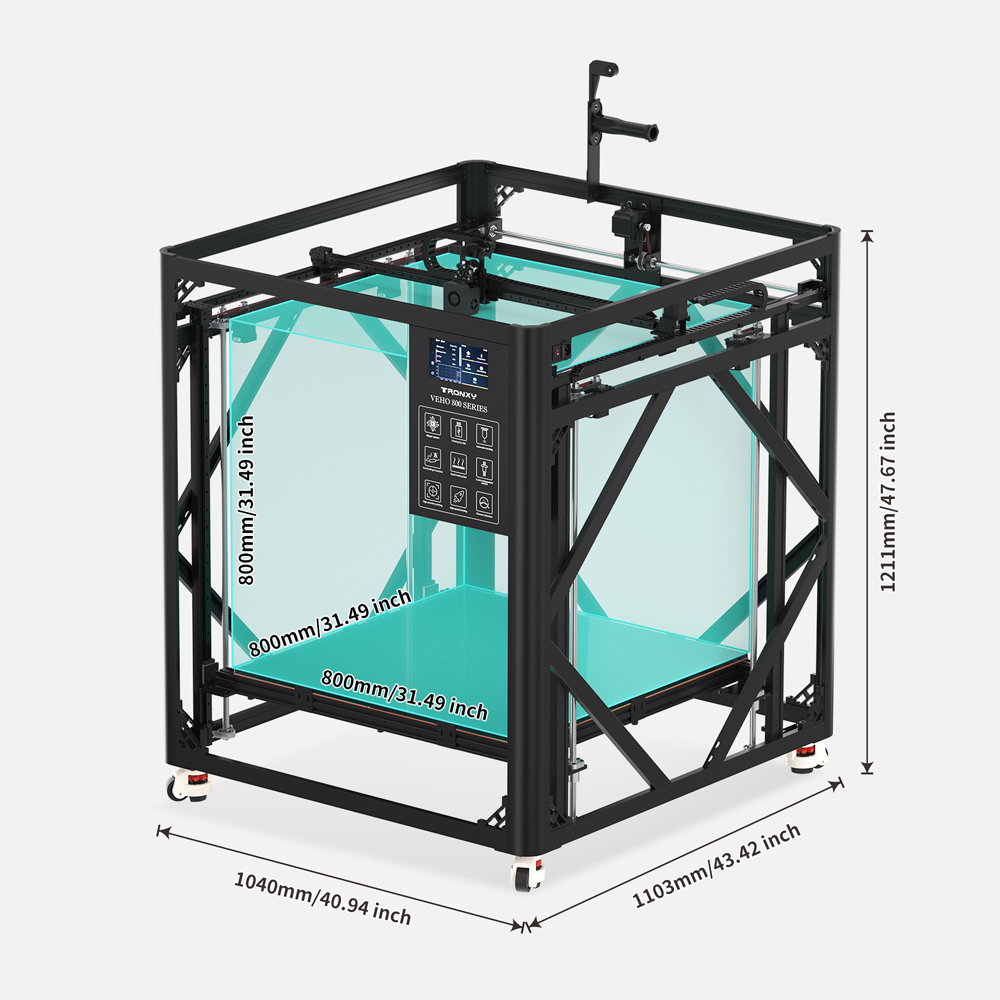 Tronxy VEHO-800-12 ou PRO Gran - 3D Printing X Y Z Axis avaliação e preço