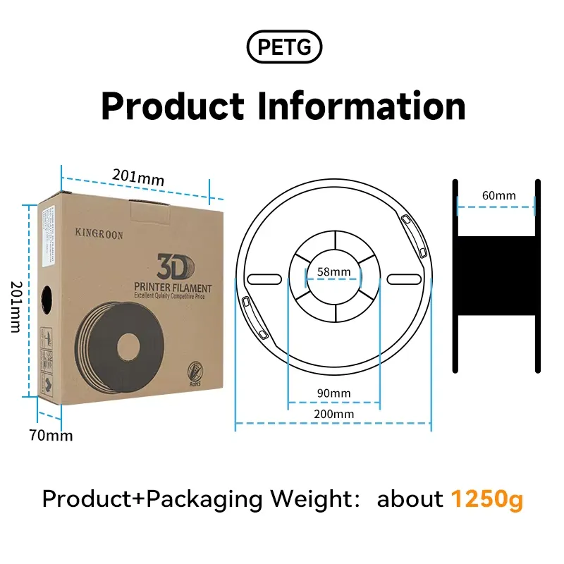 Filamento PETG Kingroon 1.75mm - 3D Printing Warehouse avaliação e preço