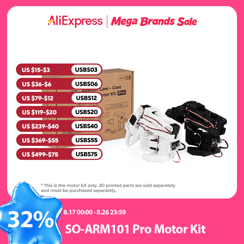 Kit SO-ARM101 Pro: Braço Robót - 3D Printing Robot Arm avaliação e preço